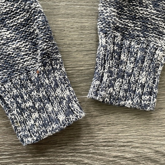 SzM BP Nordstrom Open Front Light Weight Mottled Blue Cardigan GUC - Picture 10 of 11